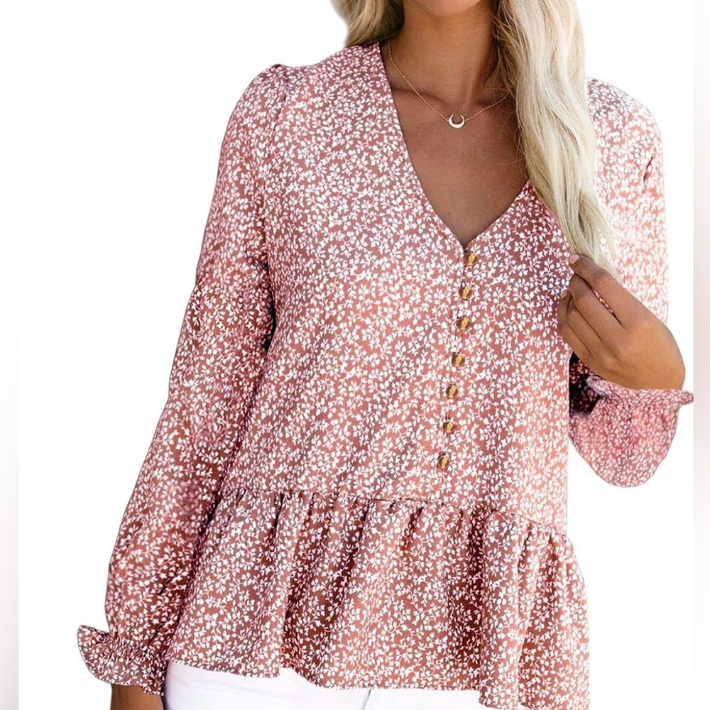 Floral Ruffle Top